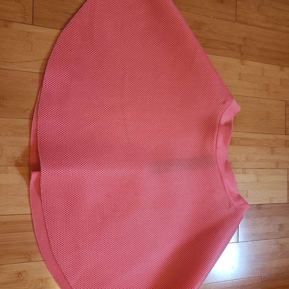 Preowned Coral Waffle Skirt